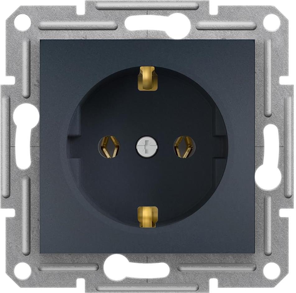 Контакт ШУКО 16A цвят Антрацит Asfora SE