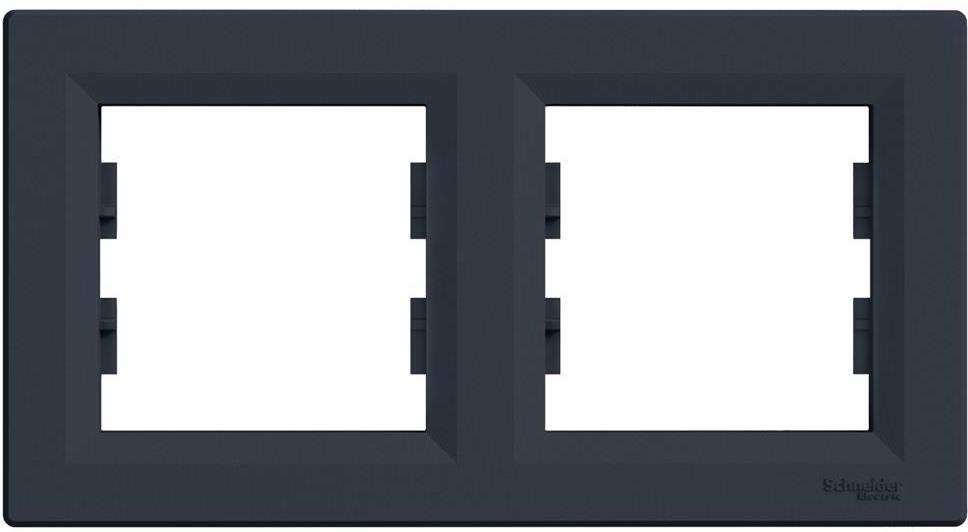 Рамка 2х цвят Антрацит Asfora SE