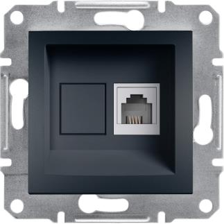 Розетка RJ11 цвят Антрацит Asfora SE