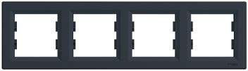 Рамка 4х цвят Антрацит Asfora SE
