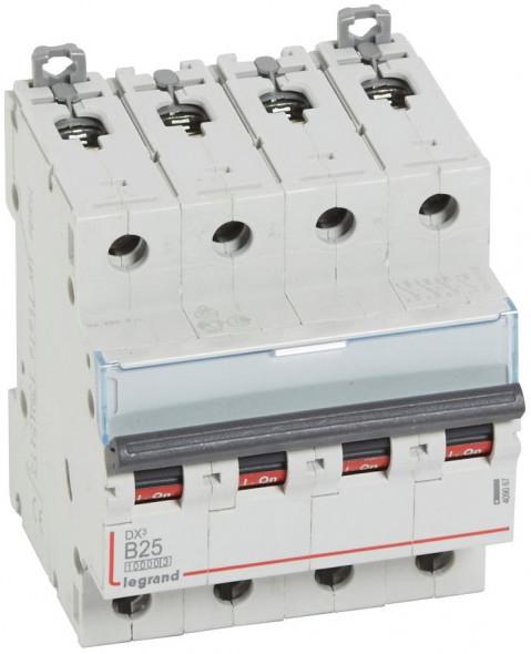 Автоматичен прекъсвач DX3 4P 25A крива B 10kA 4 мод. Legrand