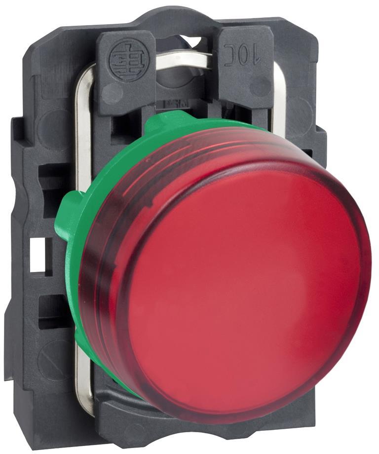 Сигнална лампа LED сглобена червена 230Vac Ø22mm XB5 SE