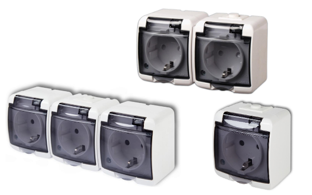 Открит монтаж контакти и ключове IP44/54 GAO