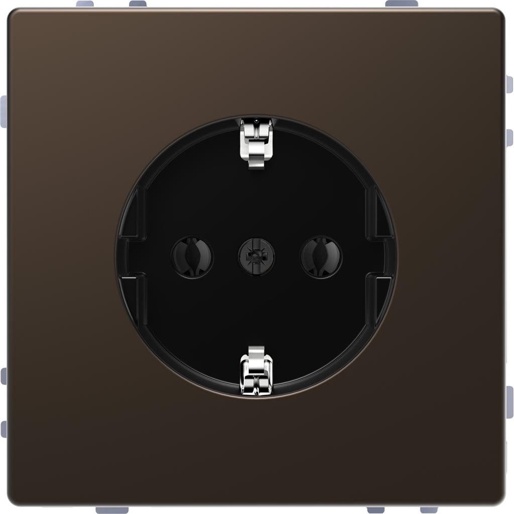 Контакт шуко с лицев панел цвят Мока System Design Merten SE /до изчерпване/