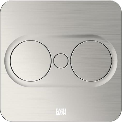 Модул TWIST 2 КВАДРАТЕН с 1х Шуко и USB тип A+C, с кабел 2м, цвят Инокс, Bachmann