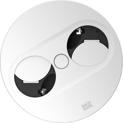 Модул TWIST 2 КРЪГЪЛ с 2х Шуко, с кабел 2м, цвят Бял, Bachmann