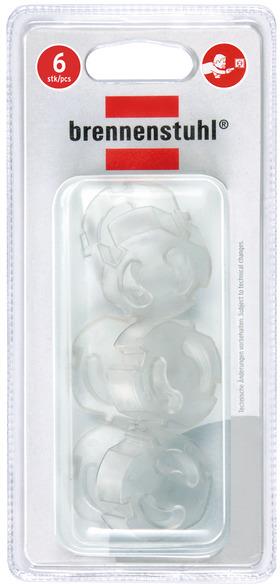 Детска защита за контакт прозрачна 6 броя в комплект Brennenstuhl
