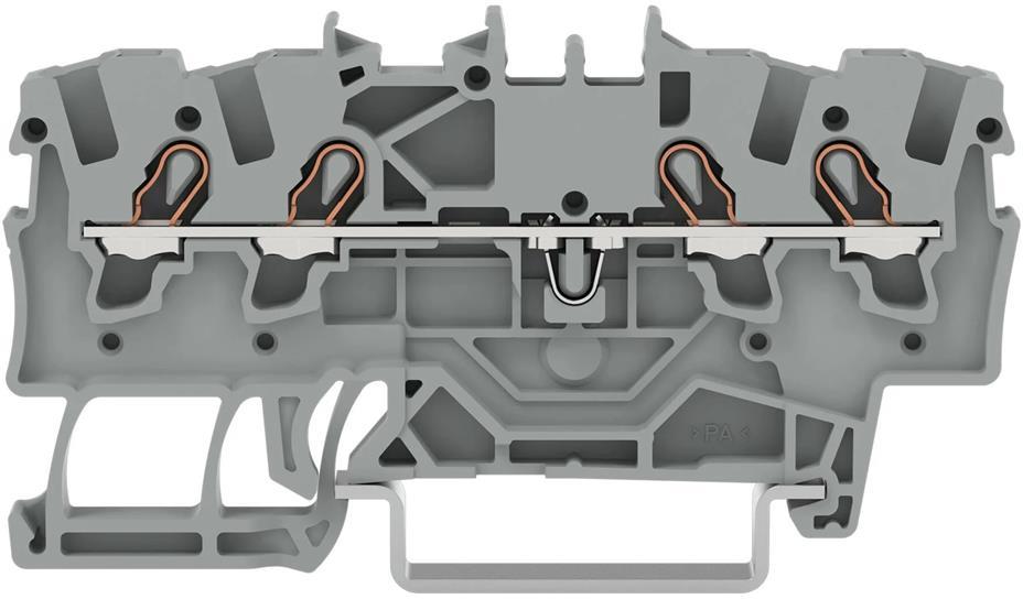Редова клема СИВА 1.5мм2 4-проводна БЕЗВИНТОВА серия TOPJOB® S Wago