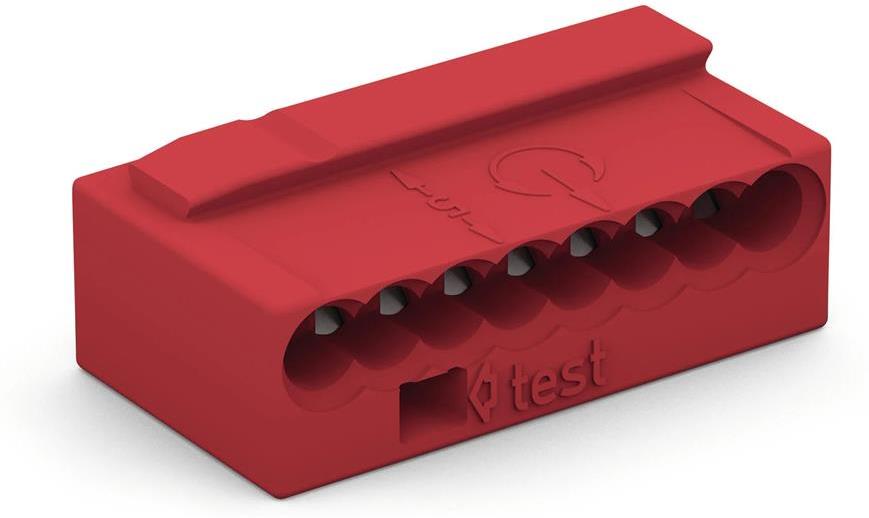 Бърза връзка 8х0,8 mm2 (50бр.) червена за твърд проводник Wago