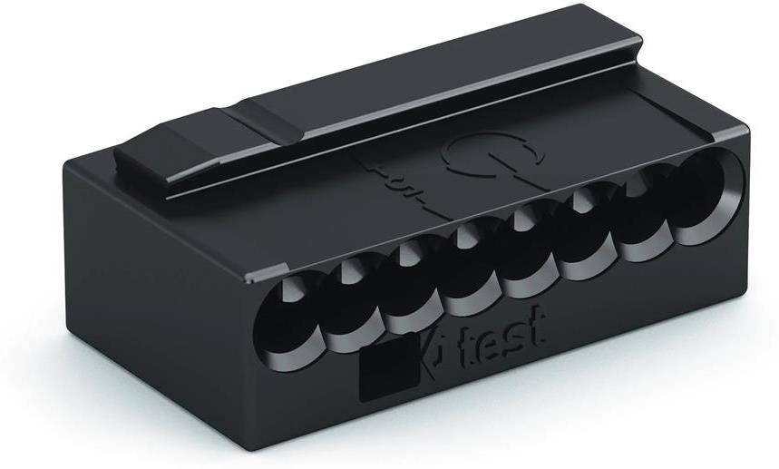 Бърза връзка 8х0,8 mm2 (50бр.) черна за твърд проводник Wago