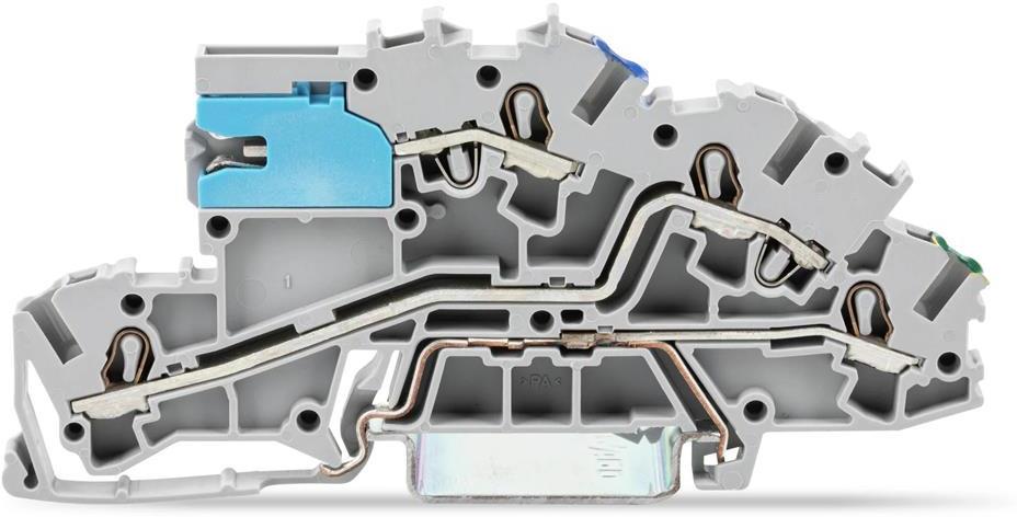 Редова клема NT/L/PE СИВА 2.5мм2 БЕЗВИНТОВА серия TOPJOB® S Wago