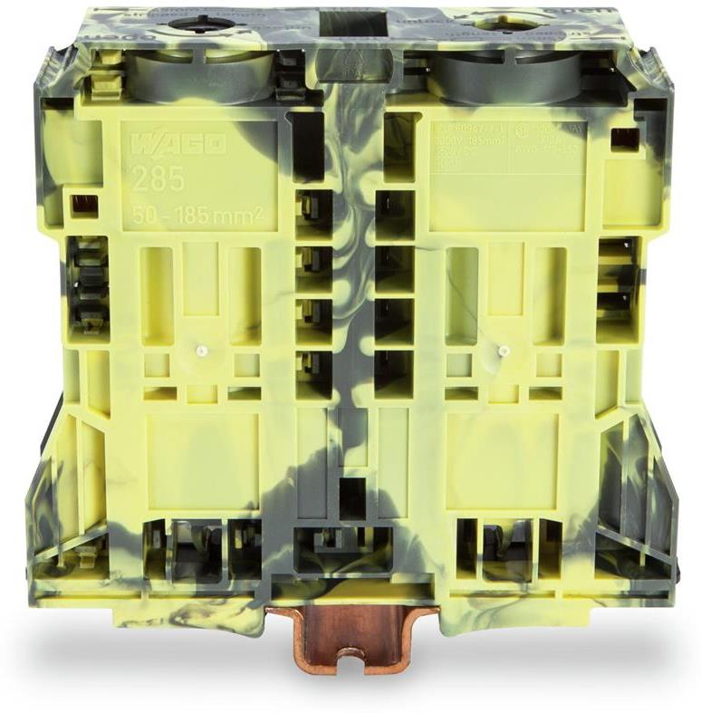 Редова клема ЖЪЛТО/СИВА 185мм2 БЕЗВИНТОВА със заземителна връзка към основата серия TOPJOB® S Wago