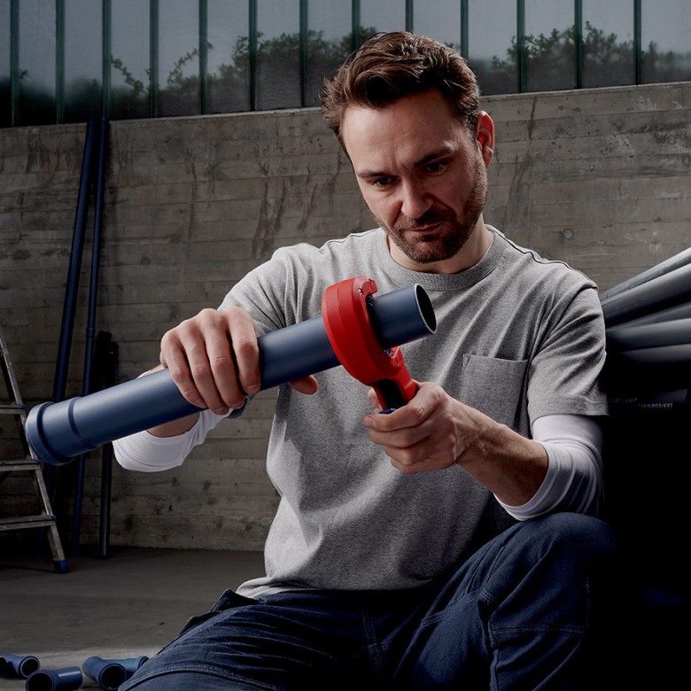 Инструмент за рязане на тръби DP50, Ø32-50мм, червена ръкохватка 202мм, Knipex