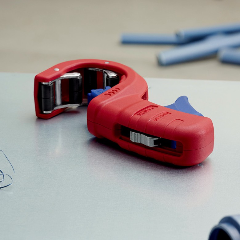 Инструмент за рязане на тръби DP50, Ø32-50мм, червена ръкохватка 202мм, Knipex