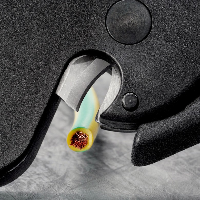 Клещи заголващи автоматични NexStrip, синьо-червена ръкохватка 190мм, Knipex