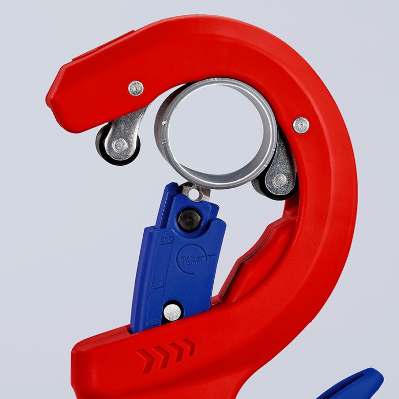 Инструмент за рязане на тръби DP50, Ø32-50мм, червена ръкохватка 202мм, Knipex