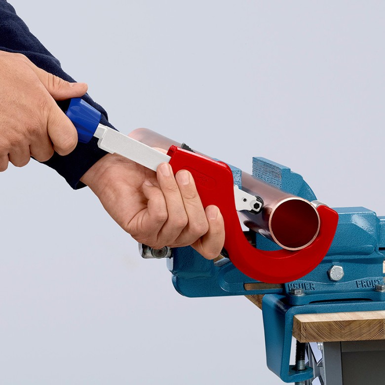 Инструмент за рязане на тръби TubiX, магнезиев, Ø6-76мм, червена ръкохватка 260мм, Knipex