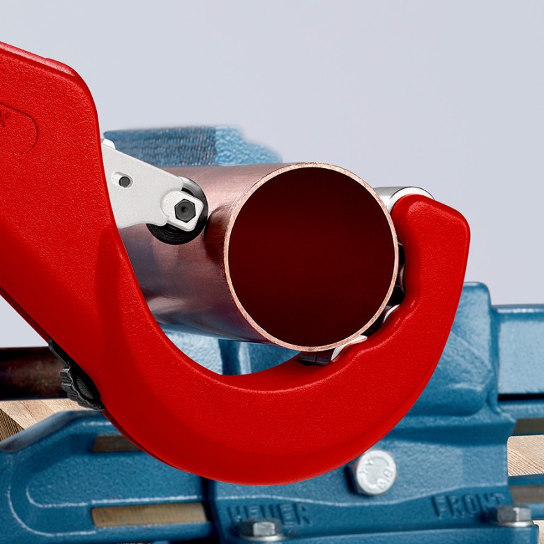 Инструмент за рязане на тръби TubiX, магнезиев, Ø6-76мм, червена ръкохватка 260мм, Knipex