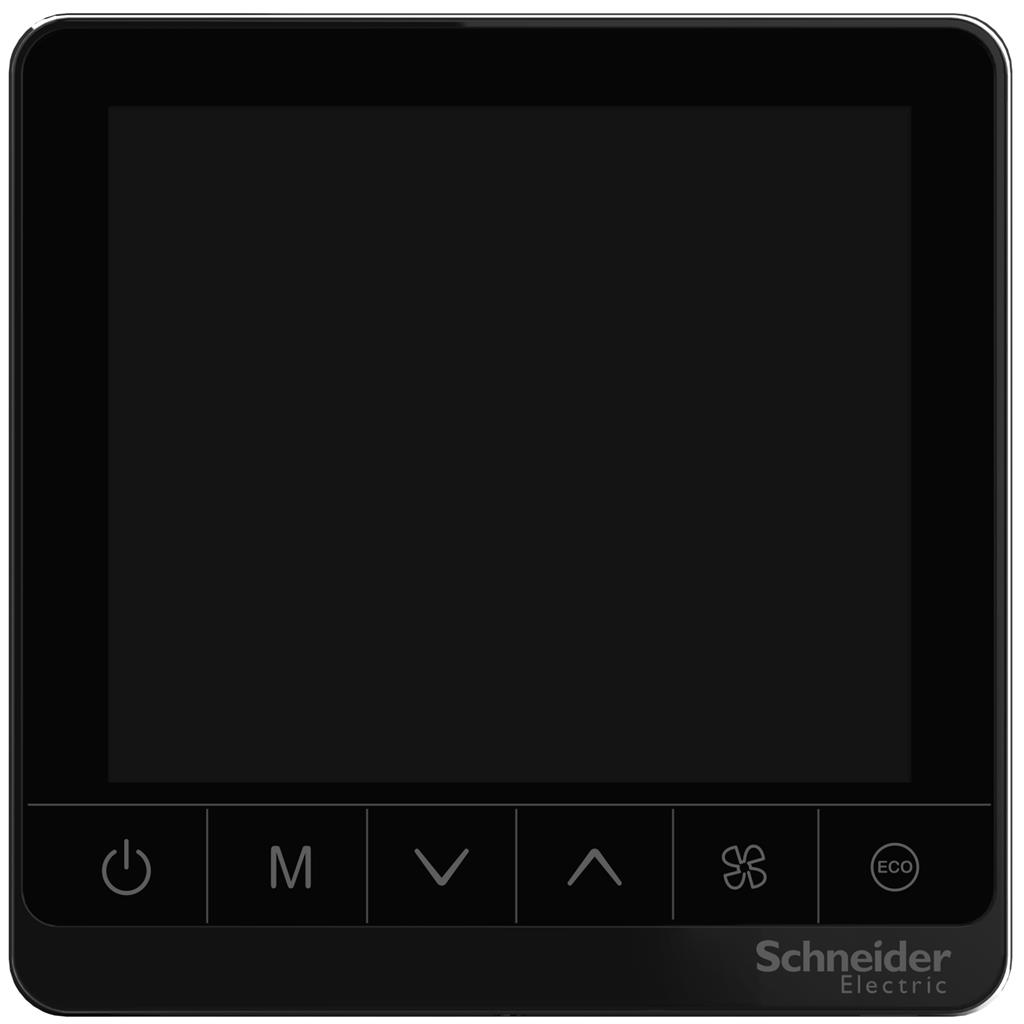 Термостат за отопление и охлаждане 5…35 °C с LCD сензорен дисплей за 2-тръбни вентилаторни конвектори, Ч за вграждане BS, SE