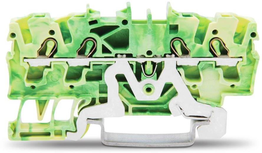 Редова клема ЖЪЛТО/ЗЕЛЕНА 2.5мм2 4-проводна БЕЗВИНТОВА серия TOPJOB® S Wago