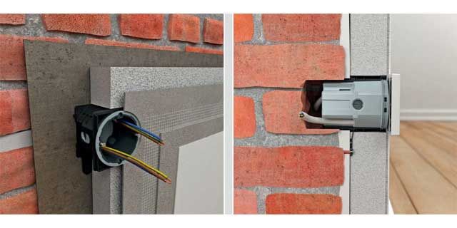 Конзолна кутия за тухлени стени Up-Plus, с джоб за електроника, Ø60мм, дълбочина 67мм, Kaiser