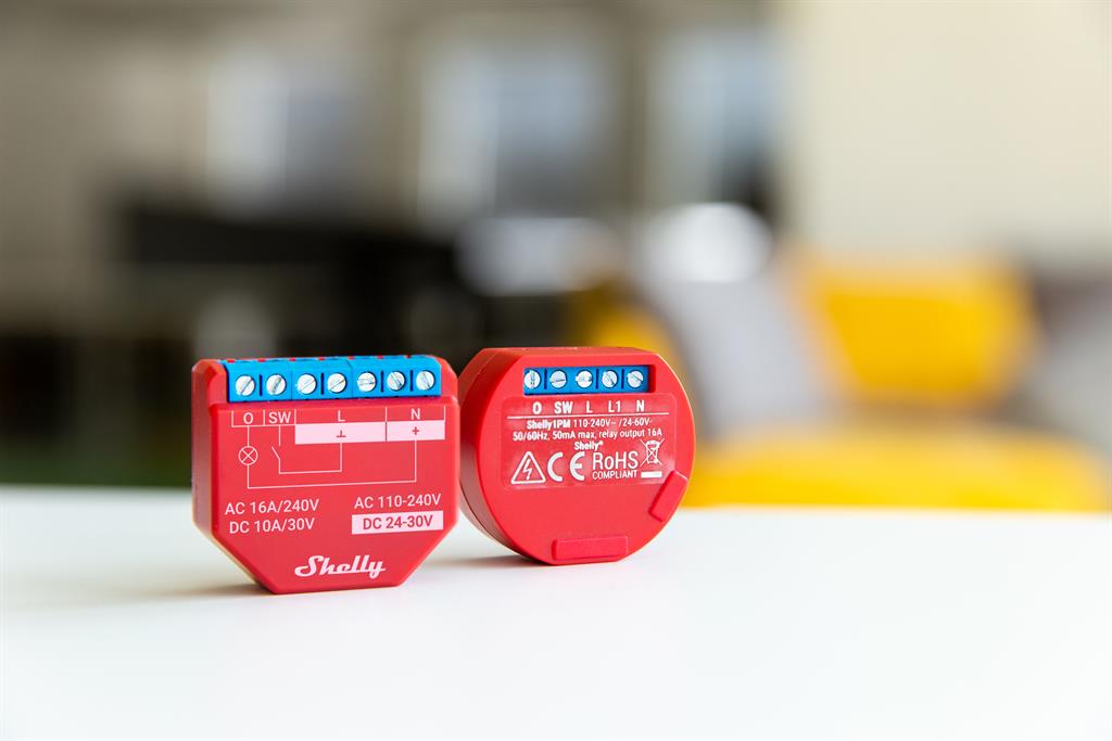 Микромодул Smart реле 1х On/Off 16A с мерител изисква неутрала Shelly Plus 1PM - 265017S