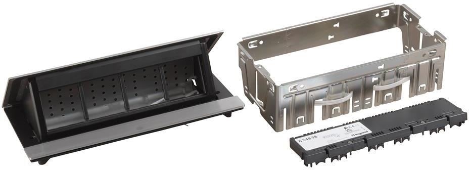 Мебелна кутия 8 мод. с вкл. монтажен кит цвят АЛУМИНИЙ МАТ Incara Pop-Up Legrand