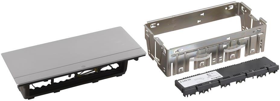 Мебелна кутия 8 мод. с вкл. монтажен кит цвят АЛУМИНИЙ МАТ Incara Pop-Up Legrand