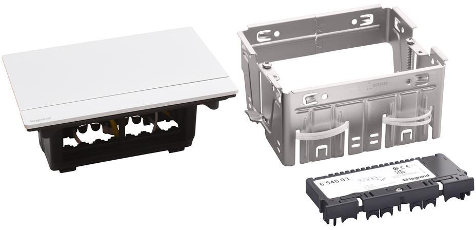 Мебелна кутия 4 мод. с вкл. монтажен кит цвят АЛУМИНИЙ Incara Pop-Up Legrand