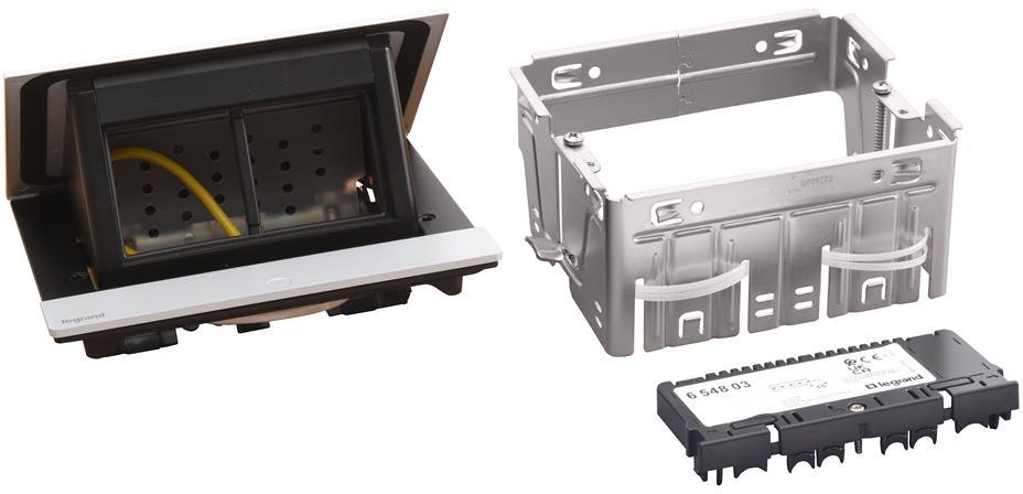 Мебелна кутия 4 мод. с вкл. монтажен кит цвят АЛУМИНИЙ Incara Pop-Up Legrand