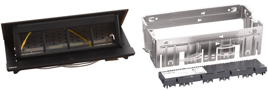 Мебелна кутия 8 мод. с вкл. монтажен кит цвят ЧЕРЕН Incara Pop-Up Legrand