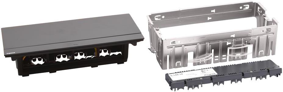 Мебелна кутия 8 мод. с вкл. монтажен кит цвят ЧЕРЕН Incara Pop-Up Legrand