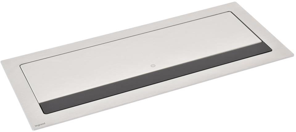 Мебелна кутия с 5х Шуко и USB тип A+C, кабел 2m, 393x171mm, цвят МЕТАЛ, Incara Flip-Up Legrand