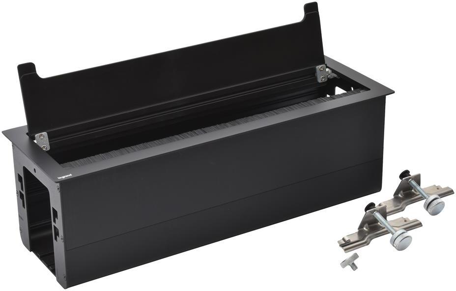 Мебелна кутия празна, с основа за модули, 385x130mm, цвят ЧЕРЕН Incara Top Access Legrand