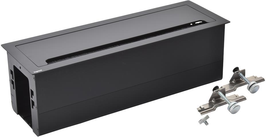 Мебелна кутия празна, с основа за модули, 385x130mm, цвят ЧЕРЕН Incara Top Access Legrand