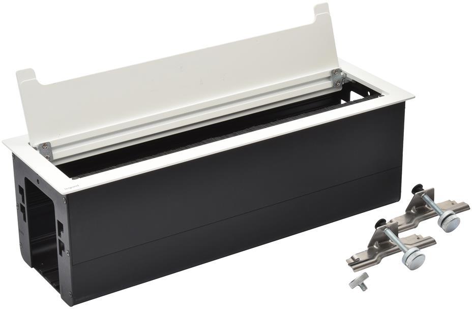 Мебелна кутия празна, с основа за модули, 385x130mm, цвят БЯЛ Incara Top Access Legrand