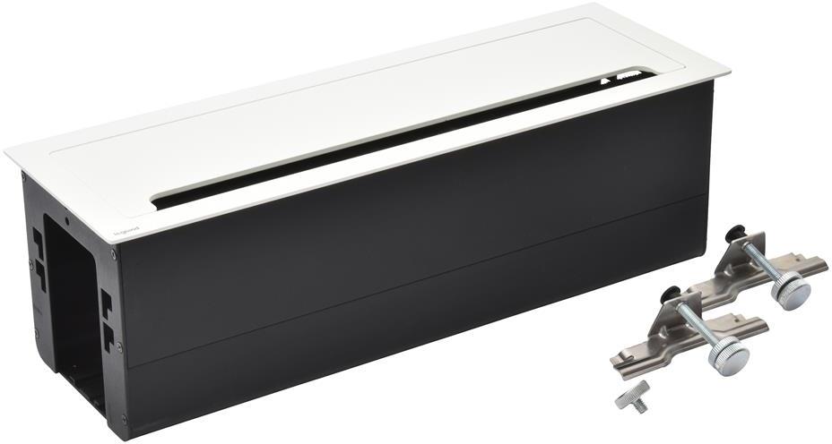 Мебелна кутия празна, с основа за модули, 385x130mm, цвят БЯЛ Incara Top Access Legrand