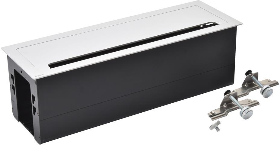 Мебелна кутия празна, с основа за модули, 385x130mm, цвят АЛУМИНИЙ Incara Top Access Legrand
