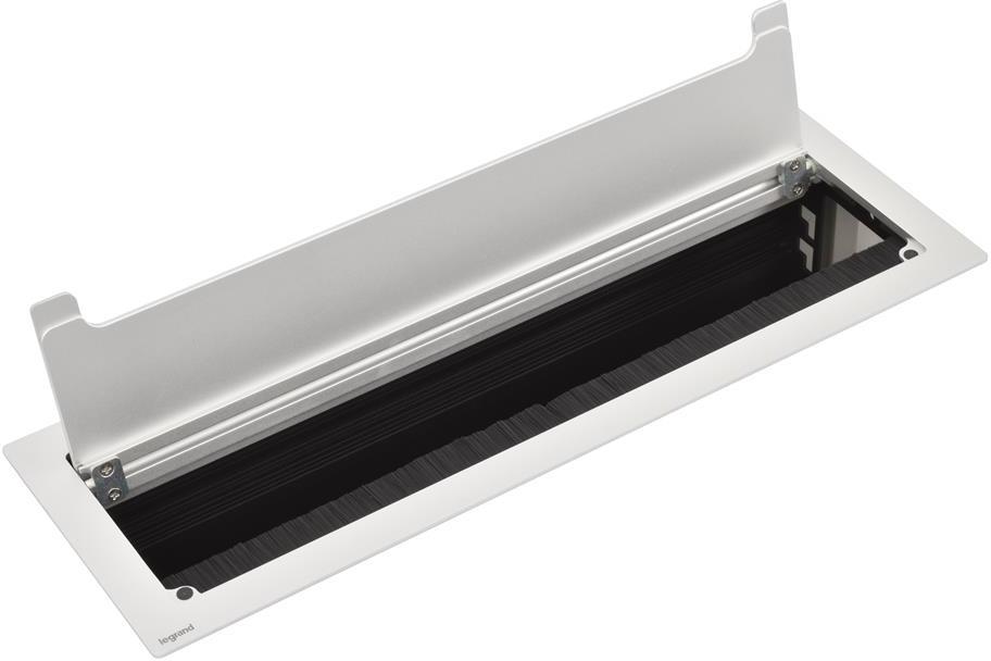 Мебелна кутия празна, с основа за модули, 385x130mm, цвят АЛУМИНИЙ Incara Top Access Legrand