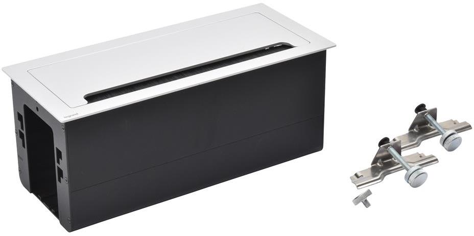 Мебелна кутия празна, с основа за модули, 295x130mm, цвят АЛУМИНИЙ Incara Top Access Legrand