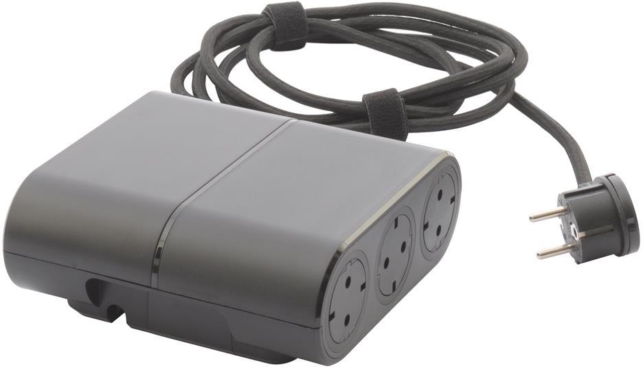 Разклонител 6x Шуко с кабел 2.5m цвят ЧЕРЕН Incara Link'On Legrand