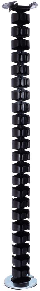 Кабелна спирала от под към бюро, 0.8м дължина, с основа и фиксатор към бюро, цвят ЧЕРЕН, Incara Vertebra Legrand