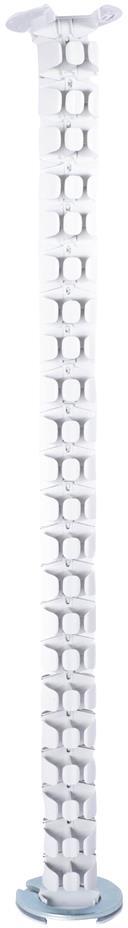 Кабелна спирала от под към бюро, 0.8м дължина, с основа и фиксатор към бюро, цвят АЛУМИНИЙ, Incara Vertebra Legrand