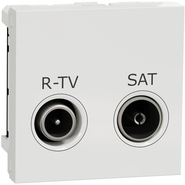 Розетка TV+SAT 2dB 2 мод. цвят Бял Unica SE