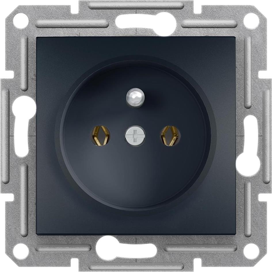 Контакт френски стандарт 16A цвят Антрацит Asfora SE