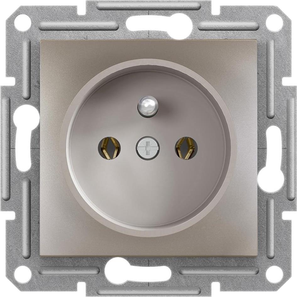 Контакт френски стандарт 16A цвят Бронз Asfora SE