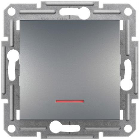 Еднополюсен ключ с подсветка цвят Стомана Asfora SE