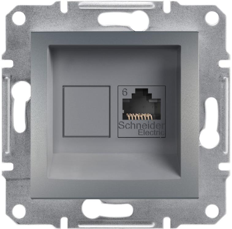 Розетка RJ45 UTP cat.6 цвят Стомана Asfora SE