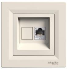 Розетка RJ45 UTP cat.6 моноблок цвят Крем Asfora SE