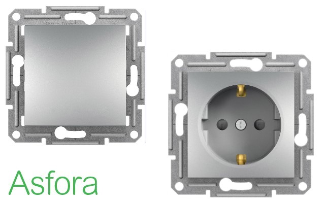 Алуминий механизми и рамки Asfora SE